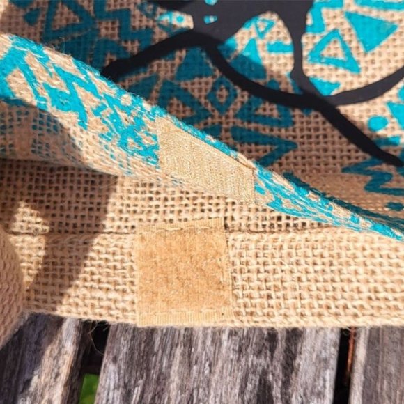 DMB Firedancer Jute Burlap Shoulder Bag Purse - Picture 4 of 5